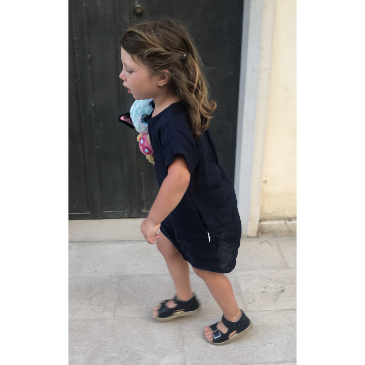 Abito in lino per bambini Liten Britta (inchiostro)