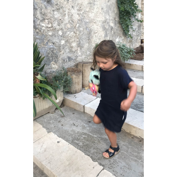 Abito in lino per bambini Liten Britta (inchiostro)