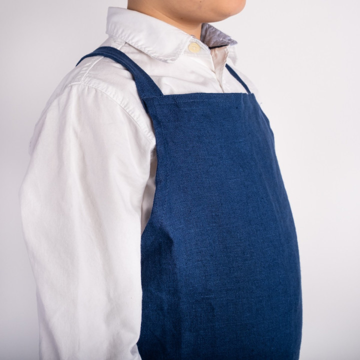 Grembiule per bambini Lotta (indaco) - con bretelle