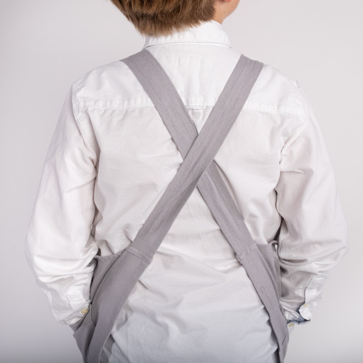 Grembiule da bambina Lotta (grigio) - con bretelle