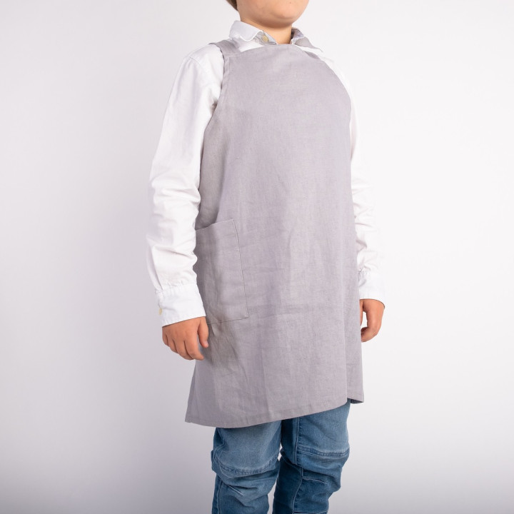 Grembiule da bambina Lotta (grigio) - con bretelle