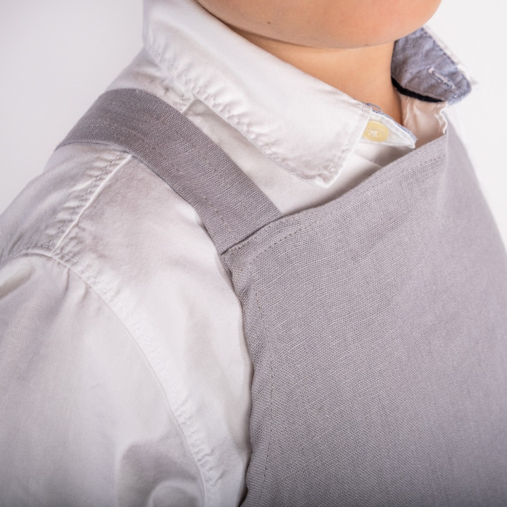 Grembiule da bambina Lotta (grigio) - con bretelle
