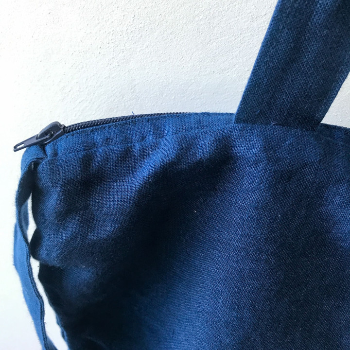 Borsa in lino Ida (indaco) - borsa shopper