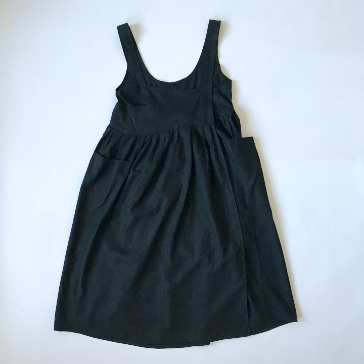 Grembiule da cerimonia Mia (nero) - 100% lino